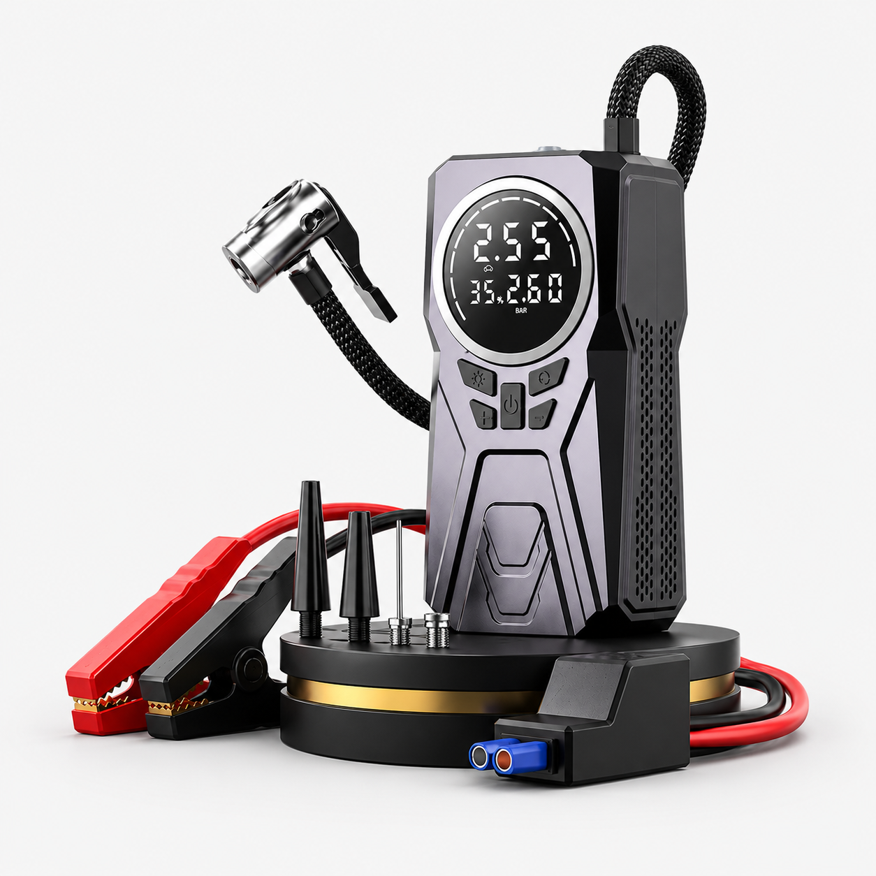 Portable Tire Inflator & Car Jump Starter