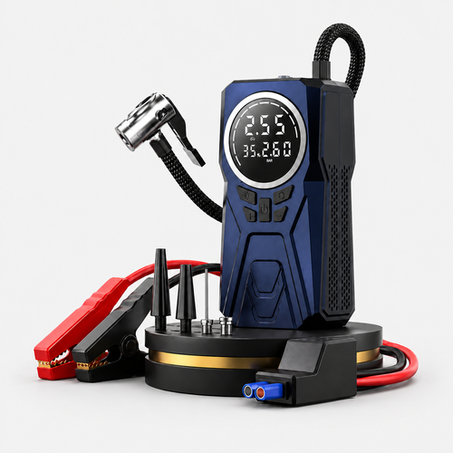 Portable Tire Inflator & Car Jump Starter